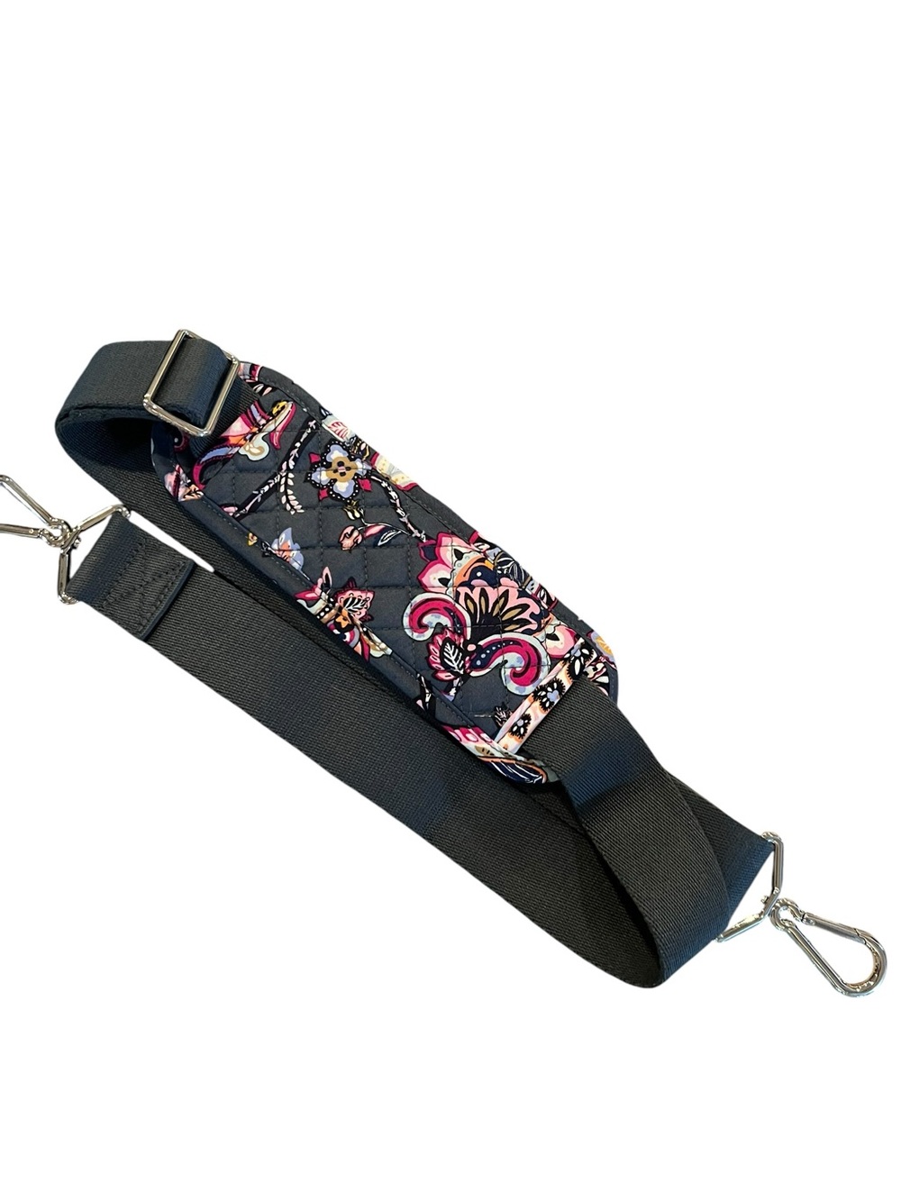Vera Bradley Black Floral Padded Adjustable Strap